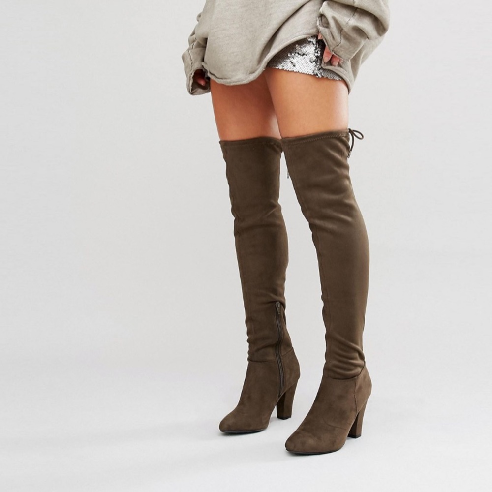 Call it spring culkin over the knee heeled boots